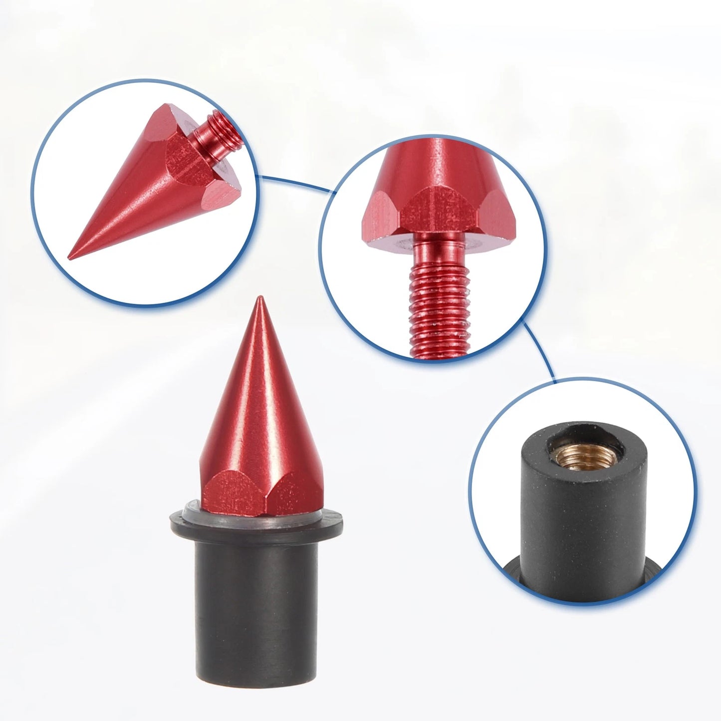 Bolts M5 Screws Nuts Red - Pack of 15 for Motorcycle Fairing/Windshield