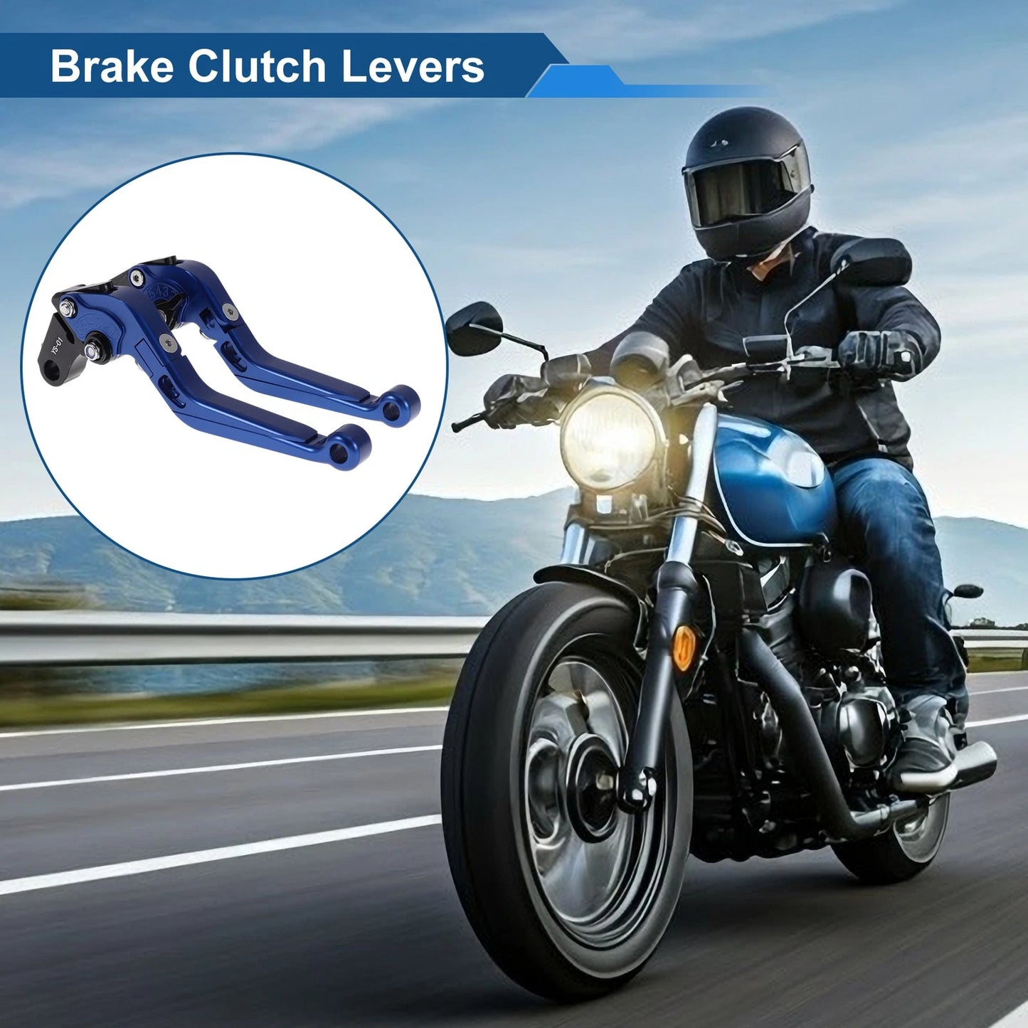 Adjustable Brake Clutch Levers  Solid Blue for Honda X11 (1999-2002)