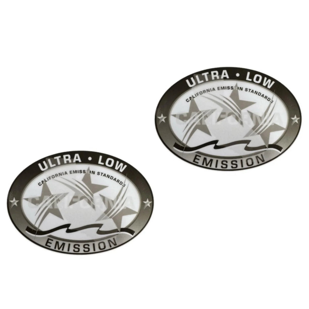 Ultra Low Emission 3 Star California DOT Outboard Graphic Sticker Decal - Gray