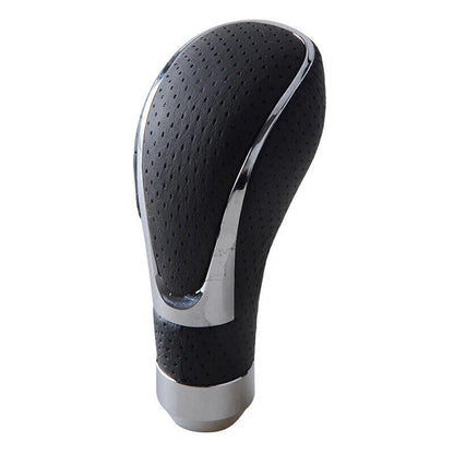 Universal Black Leather Manual Car Gear Shift Knob for Various Models