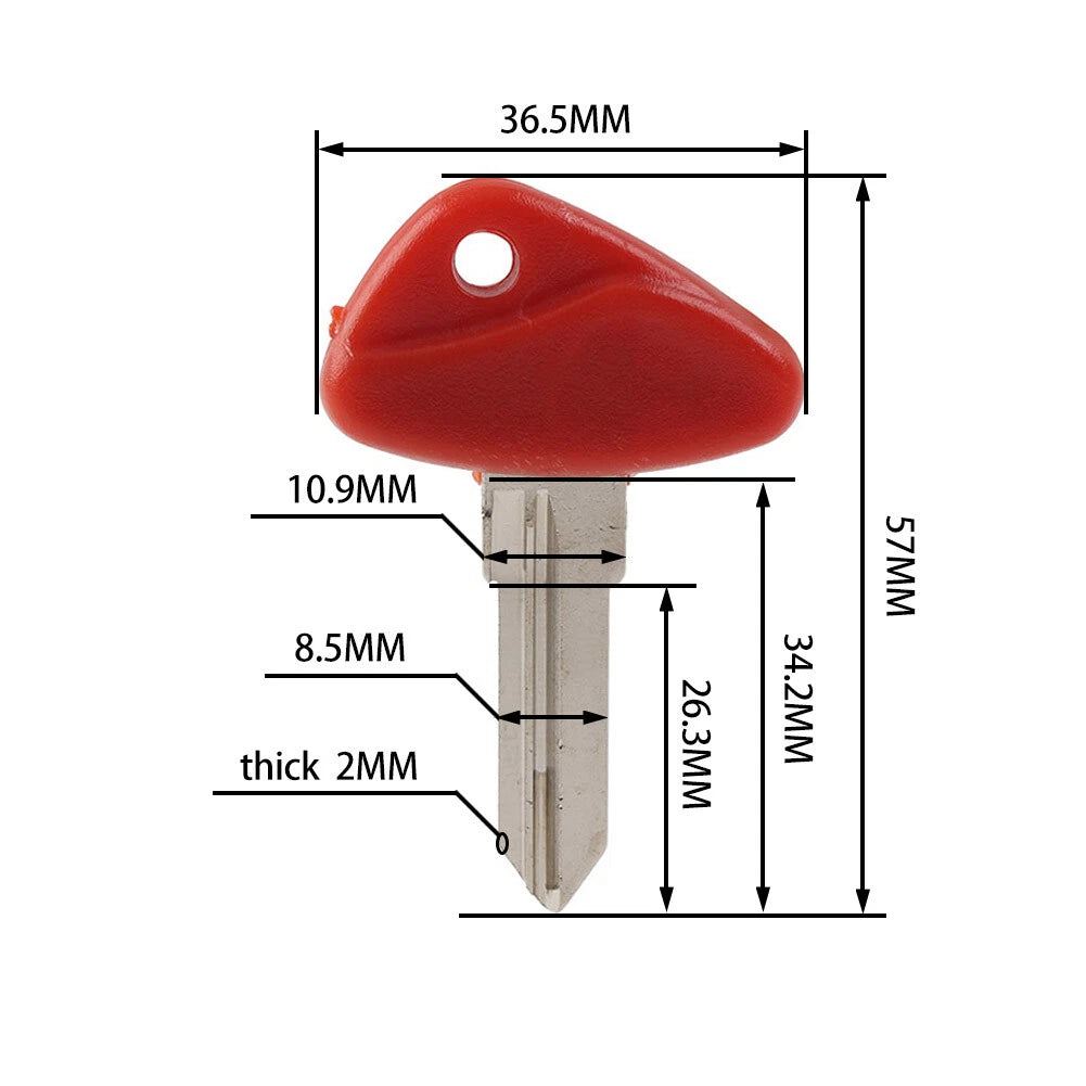 Red Uncut Blade Blank Key for BMW R1150GS R1150RS R1150RT R1200C R1200IND