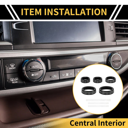 Air Conditioner Volume Switch Knob Cover for Ford Maverick (2022-2024) Black