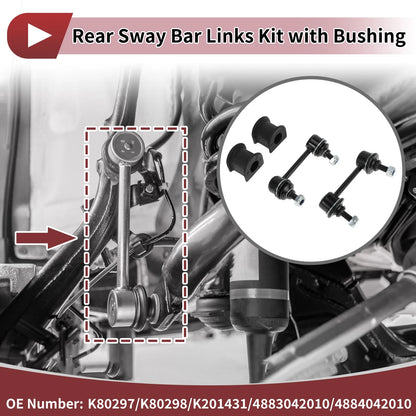 Rear Stabilizer Bar Links 2 x Bushing for Toyota RAV4 (2013-2018)