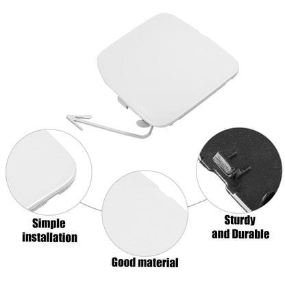 Front Bumper Tow Hook Cover for Nissan Versa Sedan (2015-2019) White