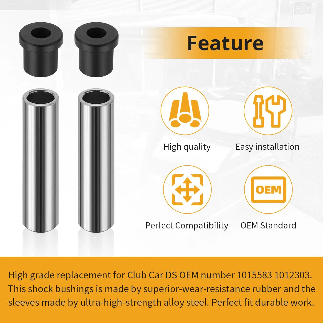Bushing Kits for Front & Rear Leaf Springs for Club Car DS