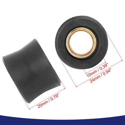2 x 10mm Rear Shock Absorber Cushion Rubber Ring Bushing for Universal