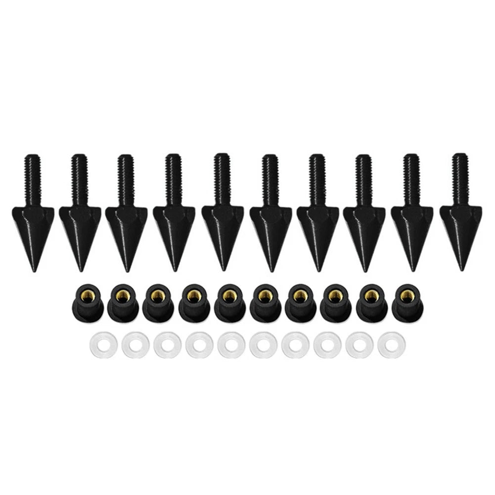 5MM Windshield Screws for Motorcycle - 10Pcs Black