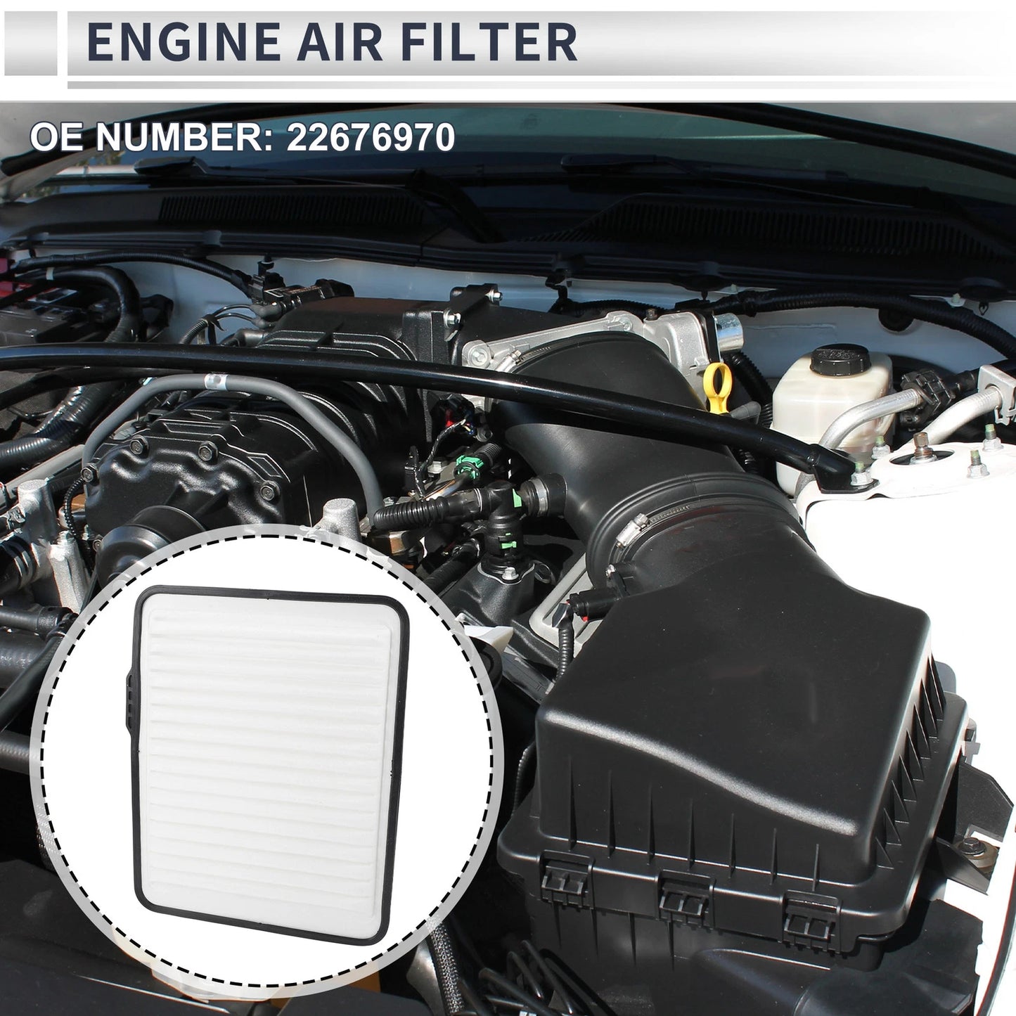 Engine Air Filter for Chevrolet Equinox (2005-2009) 1 Pc