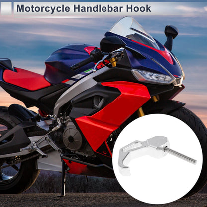 Finger Shape Hanging Hook / 1 Set, 68mm / Silver Tone Black Hook for Motorcycle