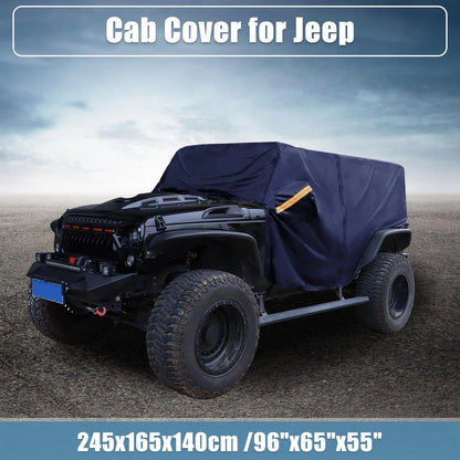 Cab Car Cover for Jeep Wrangler JK JL Hardtop 2-Door 2007-2021 with Zippers