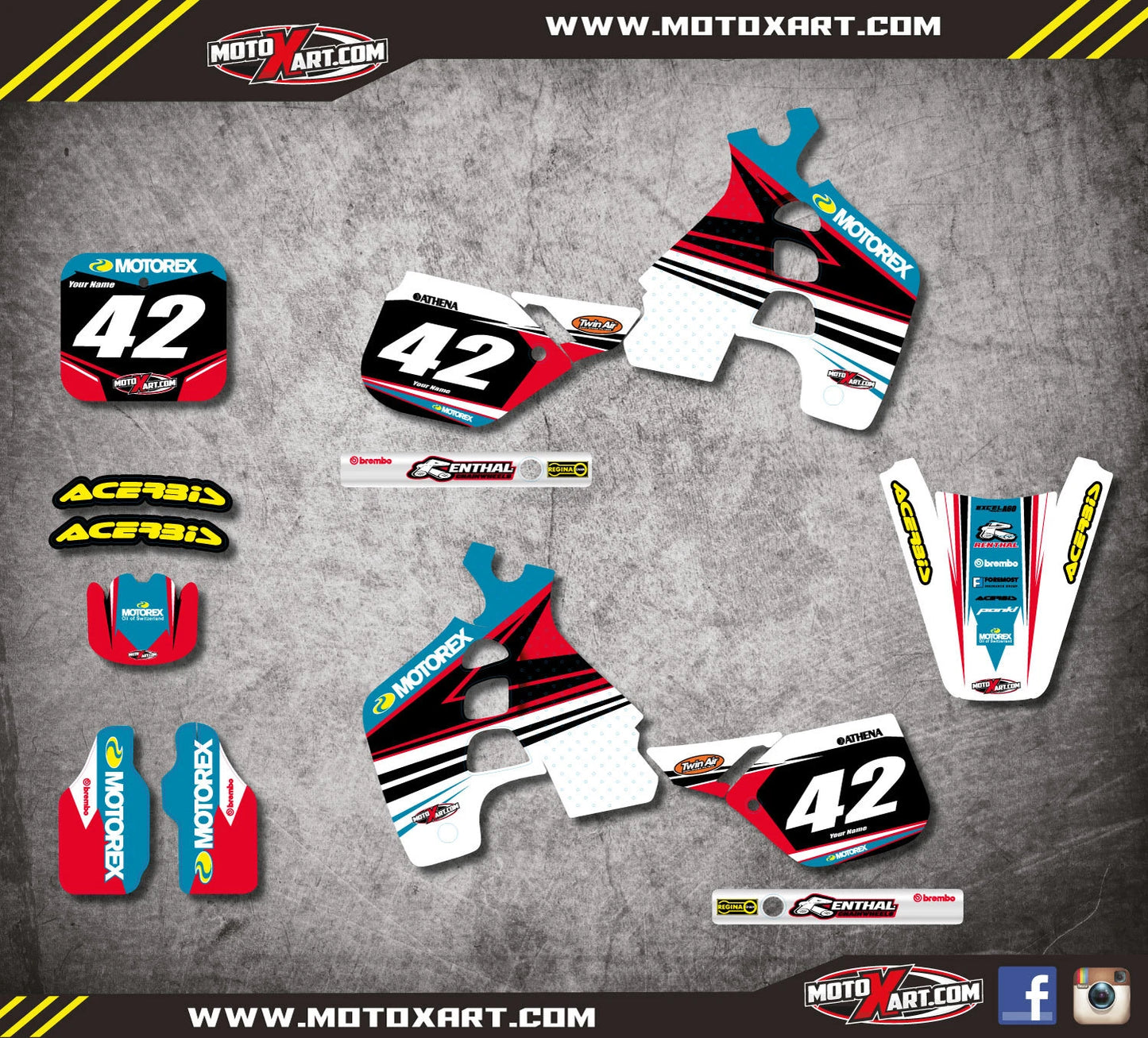 Custom Graphic Kit for Honda CR 500 (1989-2001) - STRIKE STYLE
