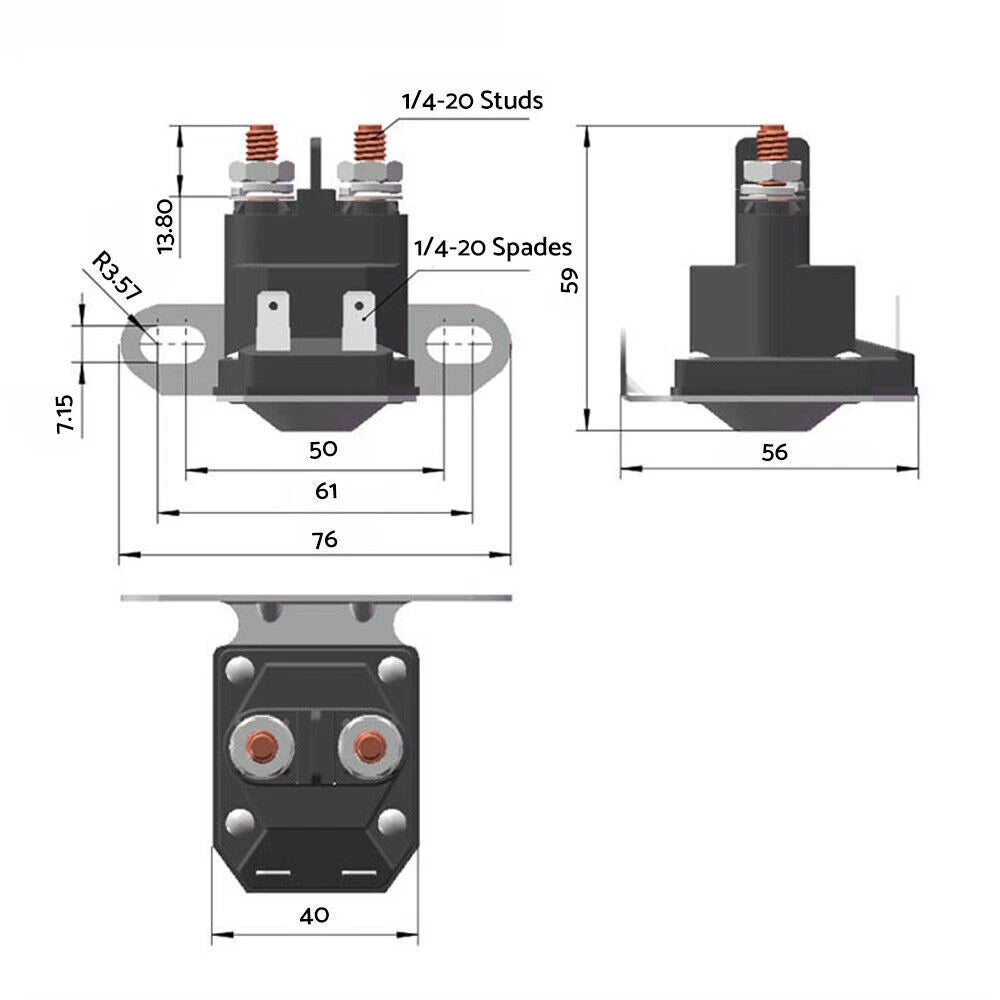 Mower Starter Solenoid Relay for John Deere D100 D105 D110 (2010-2018)