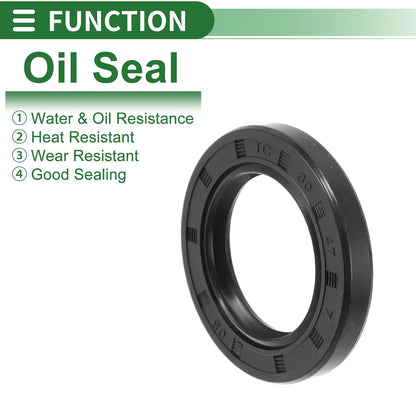 Oil Seal 30x47x7mm NBR Rubber Black 5 pcs for Make Model