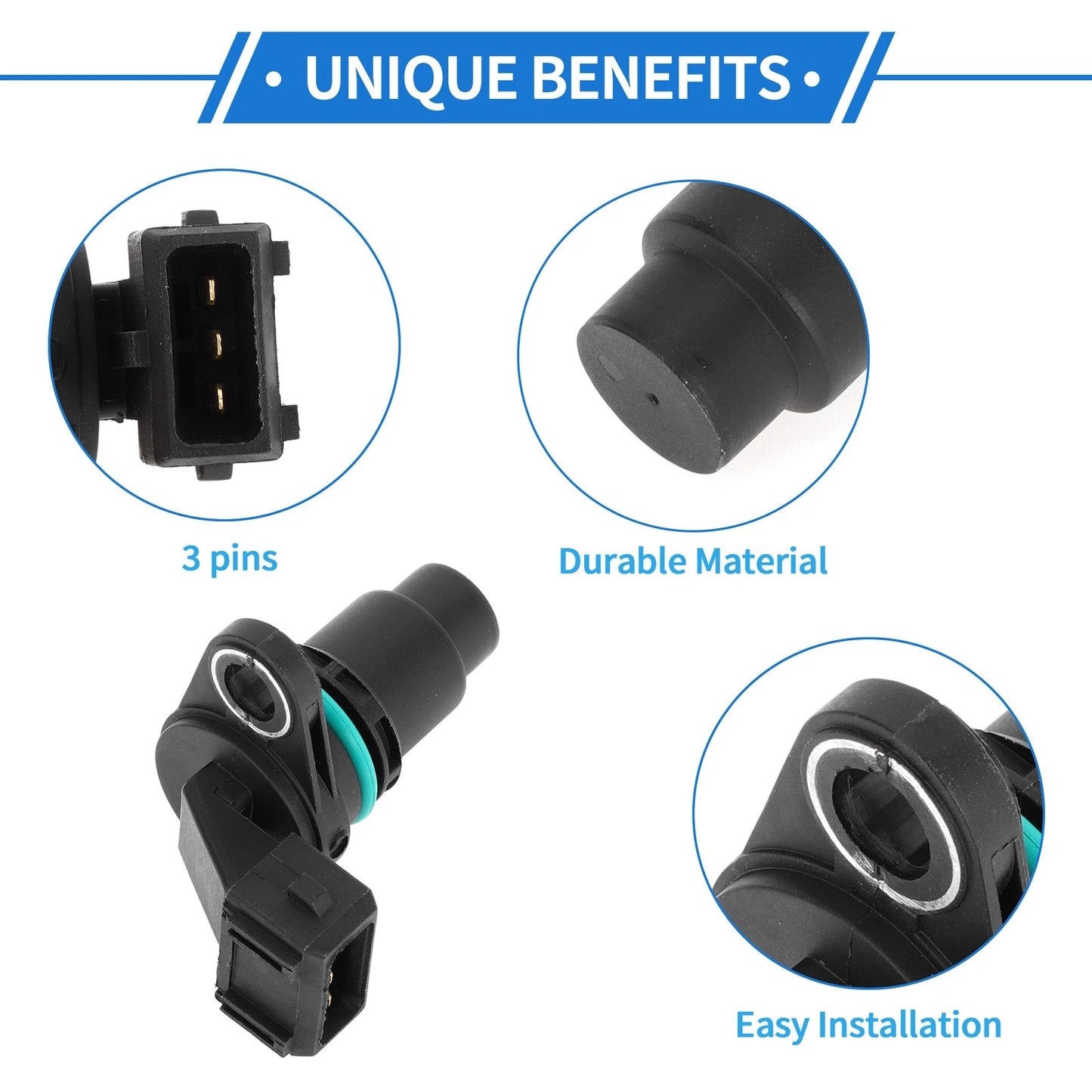 Crankshaft Position Sensor for Ford Fiesta (2011-2014) 1 Pc Black