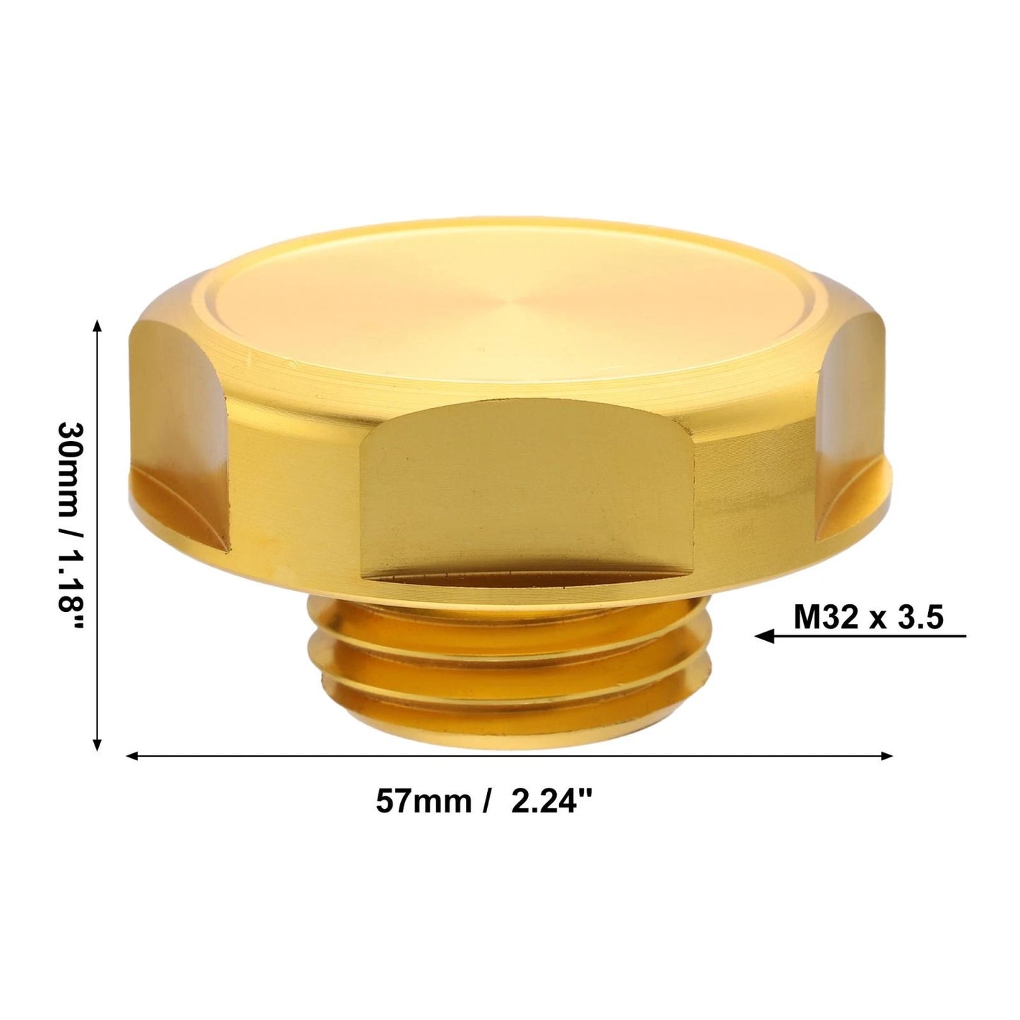 Gold Tone Aluminum Alloy Gas Engine Oil Filler Cap for Nissan