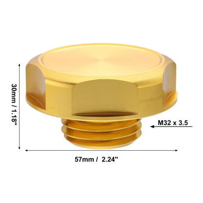 Gold Tone Aluminum Alloy Gas Engine Oil Filler Cap for Nissan