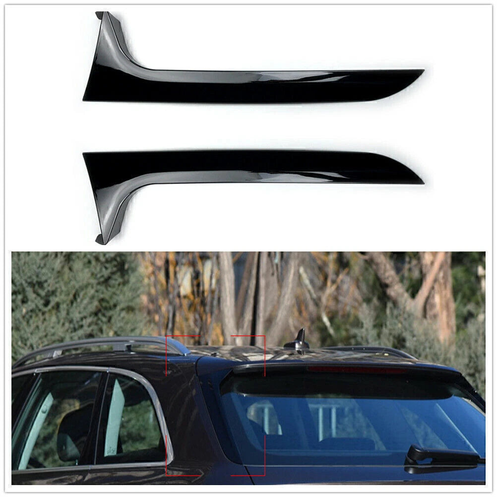 2 x Car Window Side Spoiler Trims for Audi A6 C7 Allroad (2012-2018)