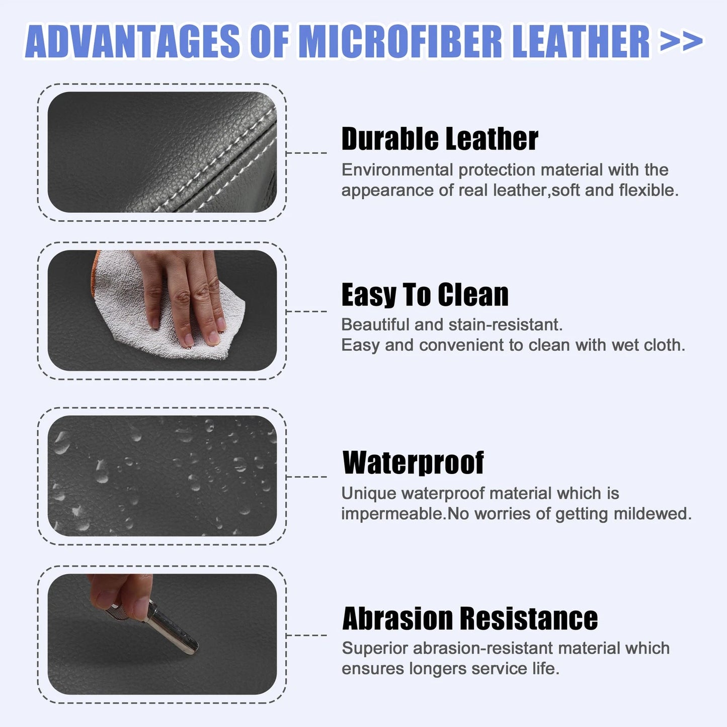 Center Console Armrest Cover Black White Stitches for Buick Encore GX