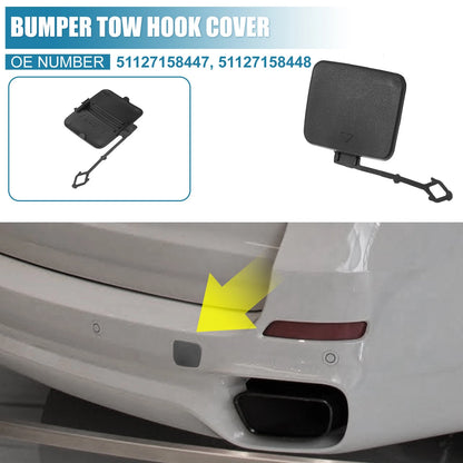 Car Rear Bumper Tow Hook Cover 2 x for BMW X5 (2007-2013) Black