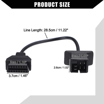 6 Pin to 16 Pin OBD2 Diagnostic Scanner Adapter Cable for Jeep (1996-2006)