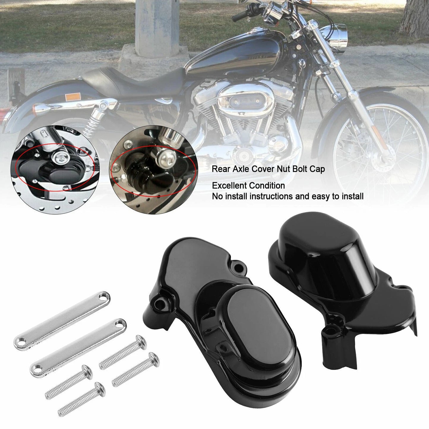 Rear Axle Cover Nut for Harley Sportster 1200 XL1200C 883 (2005-2017)
