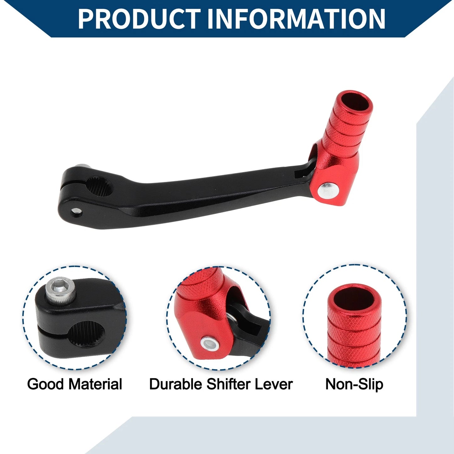 Folding Shifter Lever for Honda CRF150F 2003-2017 Black & Red
