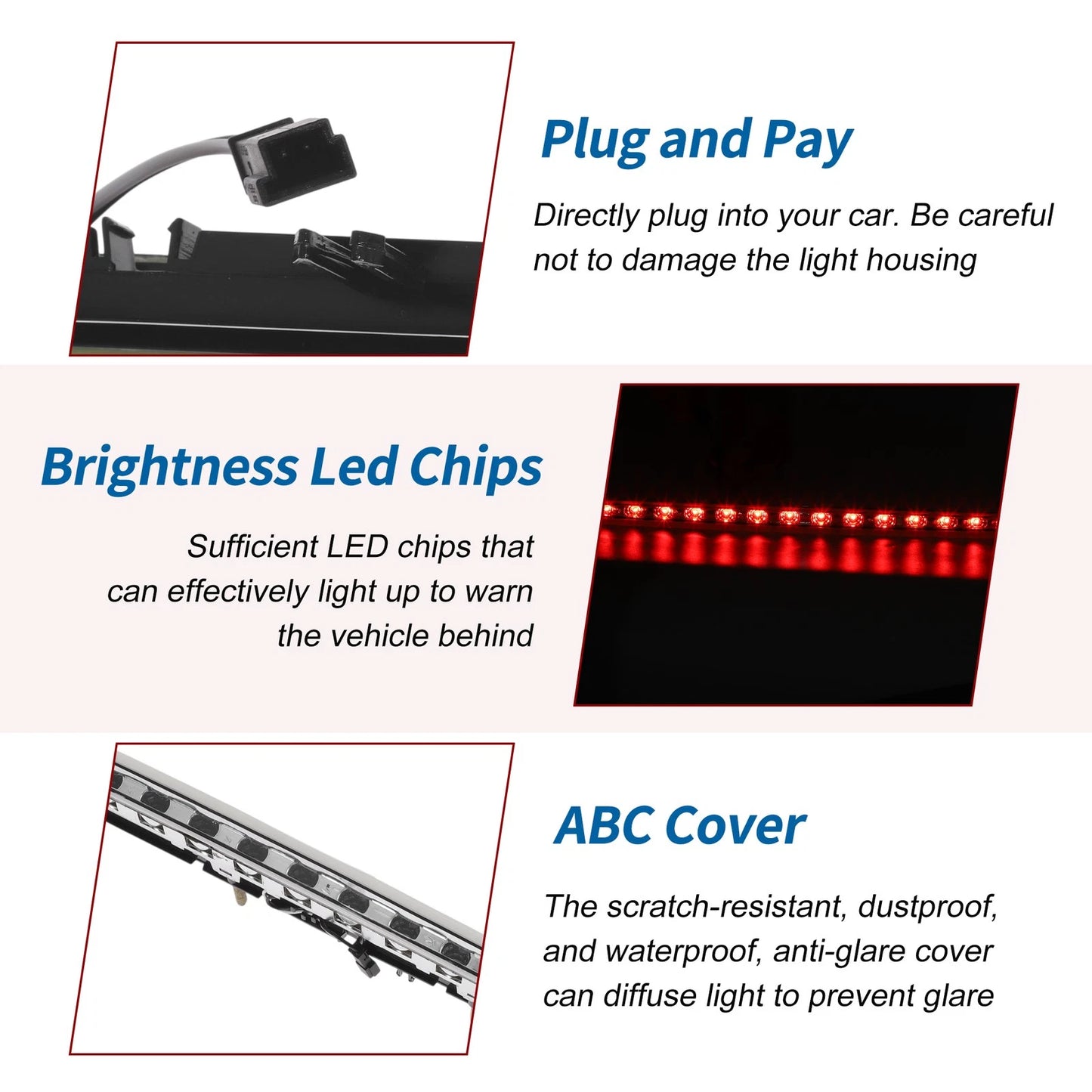 White LED Third Brake Light for BMW E63 E64 6-Series (2004-2007)