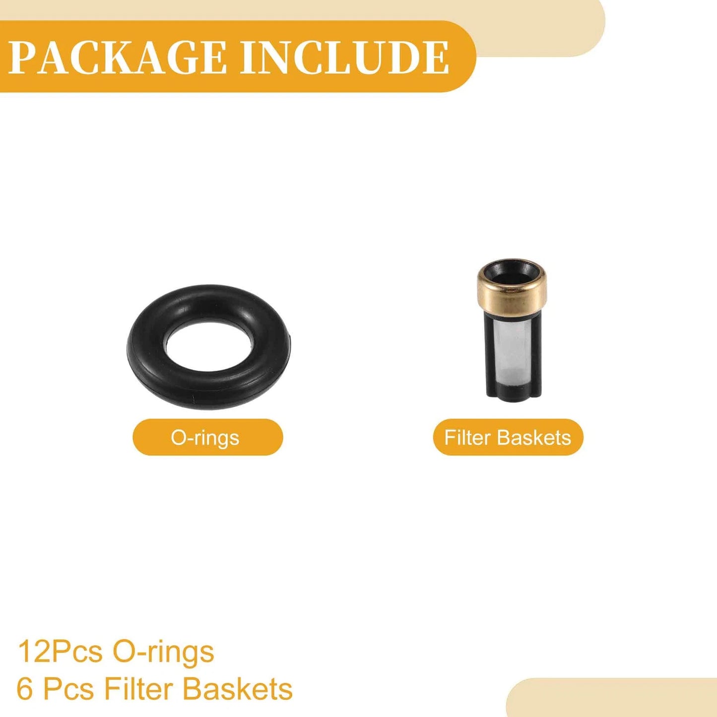 Fuel Injector Seal O Ring 6 x for BMW L6 3.0L (2001-2006) NBR Rubber Black