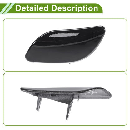 Left Washer Nozzle Cover Cap for Porsche Cayenne (2008 - 2010) Black