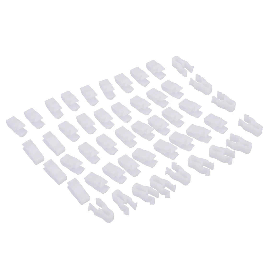 50 x White Plastic Instrument Panel Mounting Rivets for Car