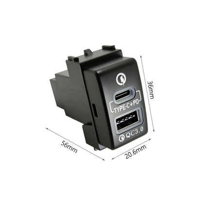 USB QC3.0 Charger 36W for Nissan Altima Sentra X-trail Pathfinder Frontier Rogue