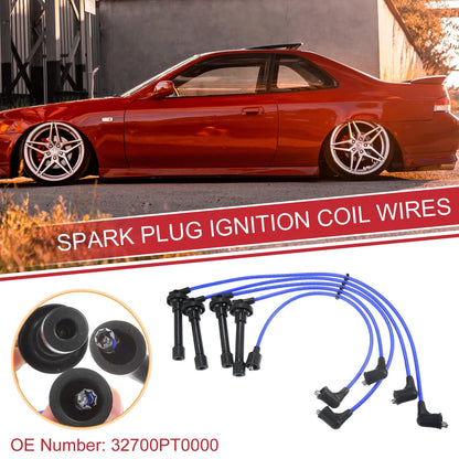 5 Pcs Spark Plug Wire Ignition Coil Cables for Honda Accord (1990-1994)