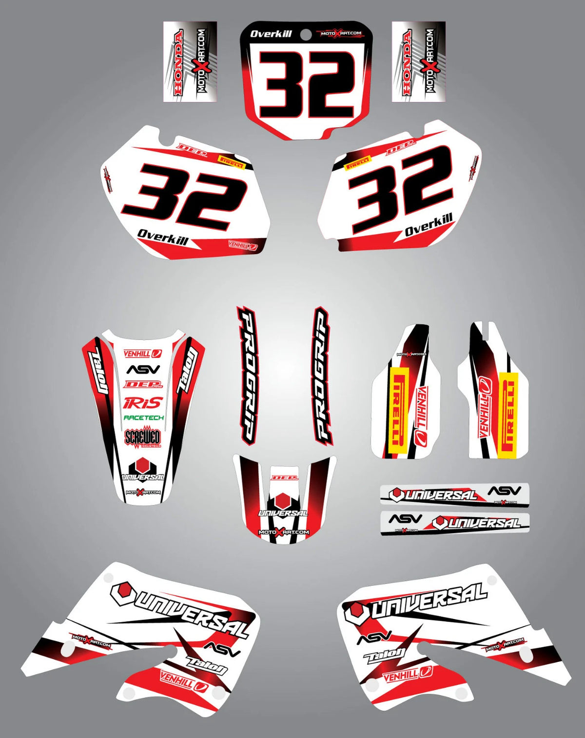 Full Graphic Kit for Honda CR 250 (1997-1999) Storm Style Stickers