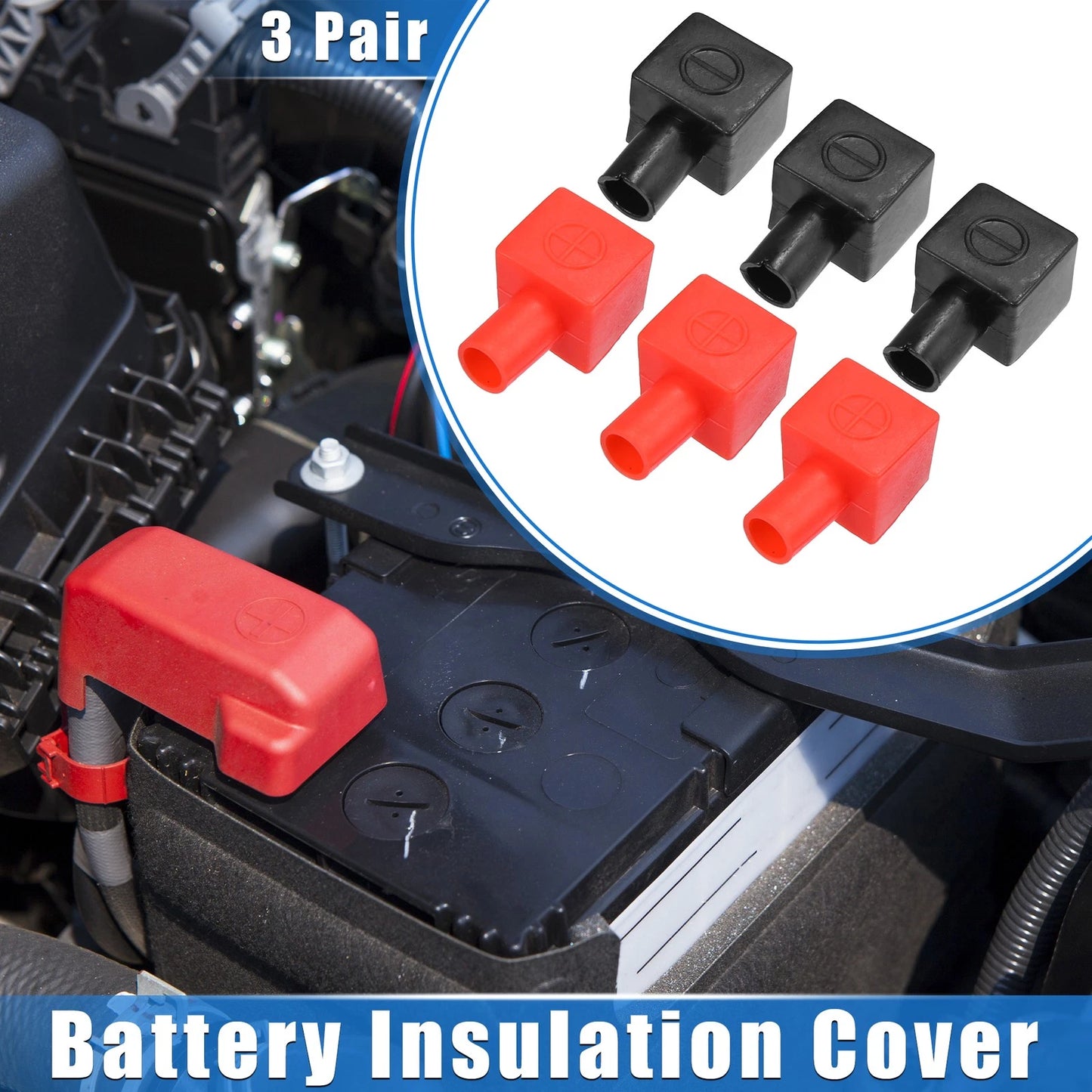 3 x Pairs Battery Terminal Insulation Covers for Marines