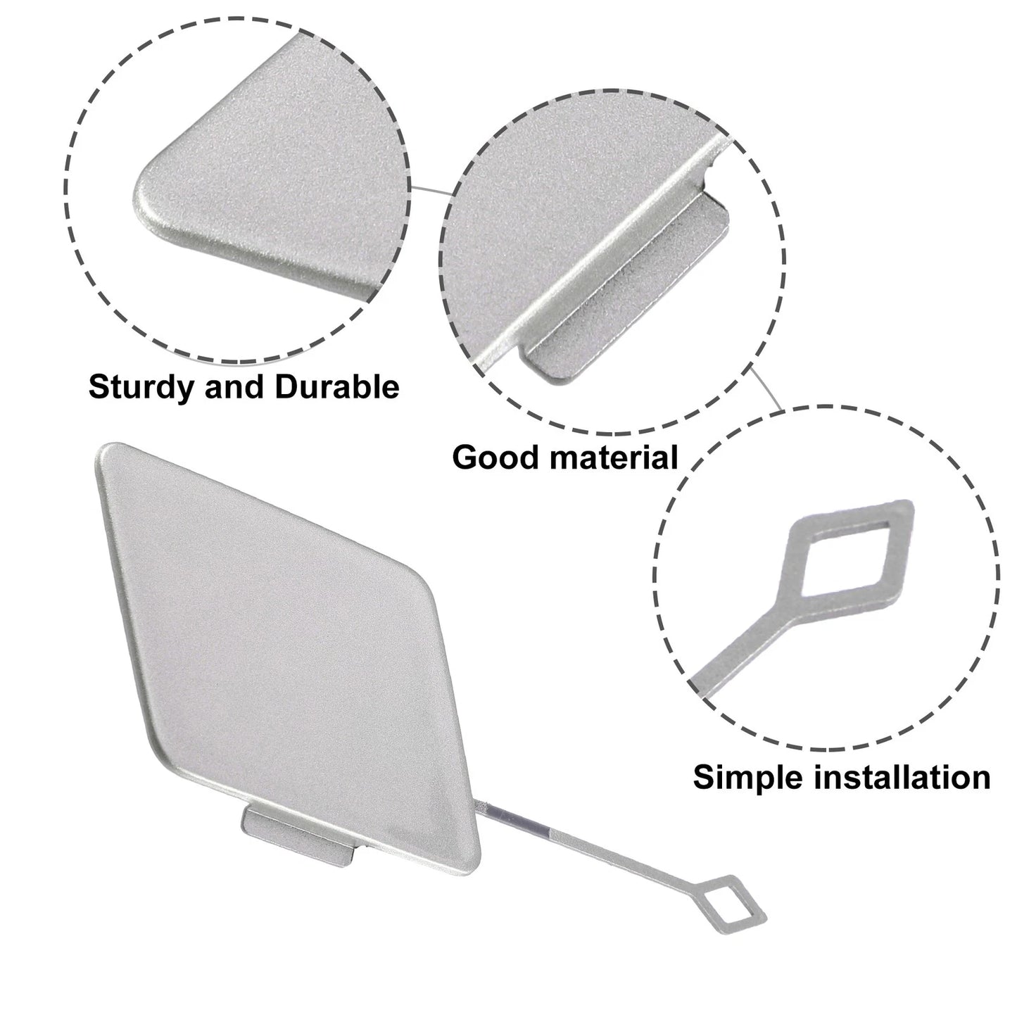 Bumper Tow Hook Cover for BMW 535i 2015-2016 Gray