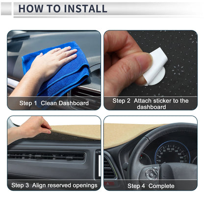 Dashboard Cover Mat for TOYOTA RAV4 XA50 2020-2024 Sun Protector Pad Beige