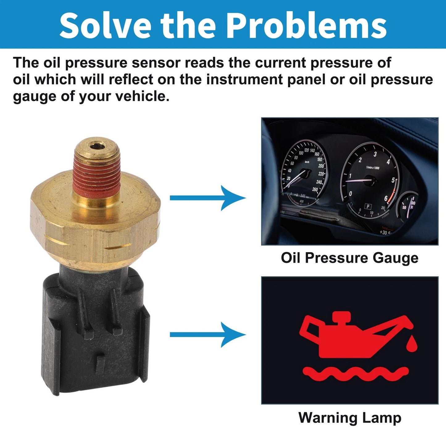 Engine Oil Pressure Sensor for Chrysler 200 3.6L (2011-2016)
