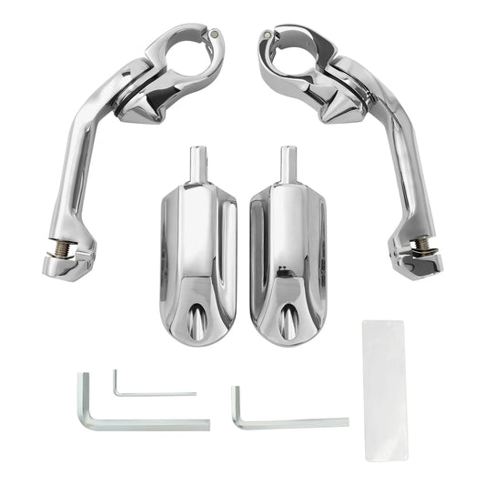 1 1/4" Pegstreamliner Long Angled Highway Engine Guard Footpeg Mount for Harley