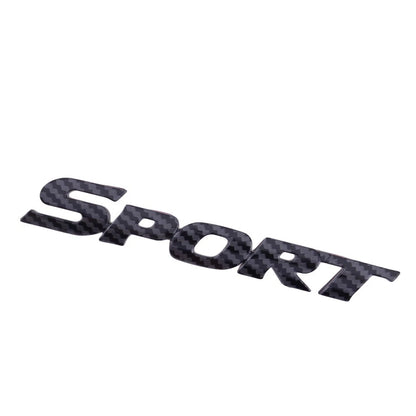 Carbon Fiber Style SPORT Logo Emblem Badge Sticker for Universal Sk (N/A)