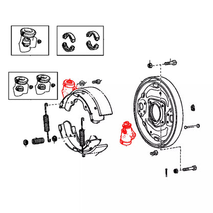 Front Wheel Brake Cylinder RHS for Toyota Hilux 1979-1983
