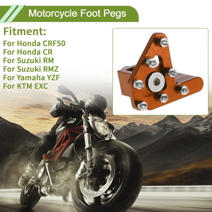 1 Pc Motorcycle Foot Pegs Orange for Honda CRF50