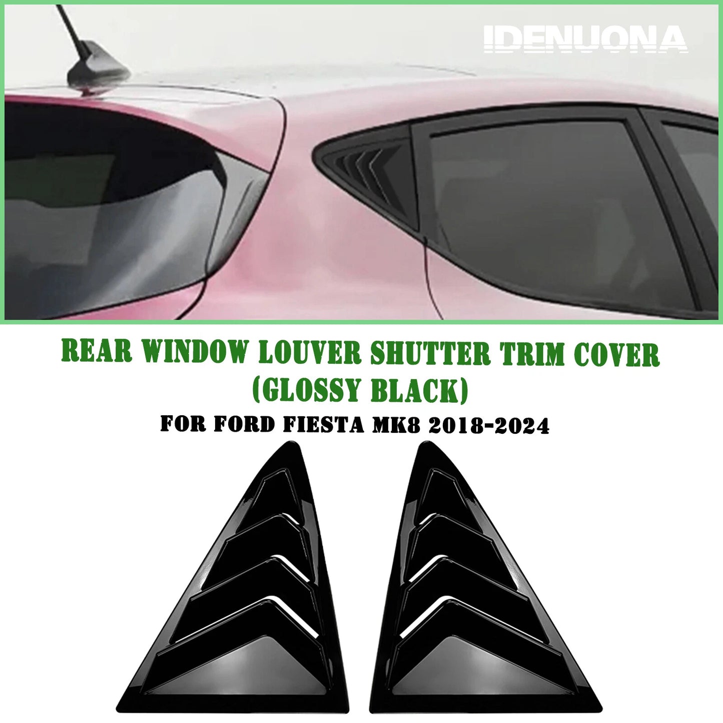 Rear Window Side Louvers for Ford Fiesta MK8 (2018-2024)