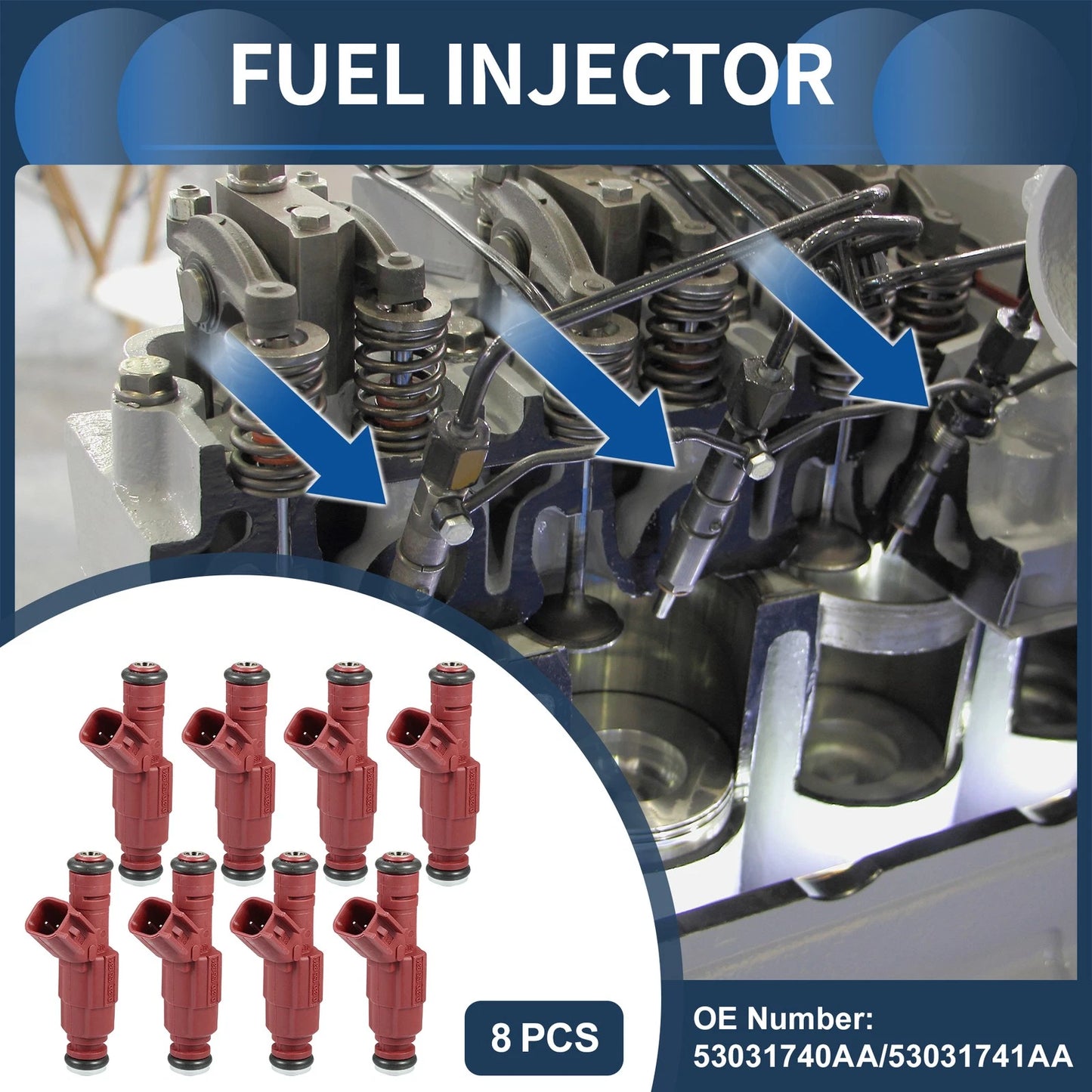 8 x Fuel Injector for Dodge Ram 2500 (2001-2002) 5.9L
