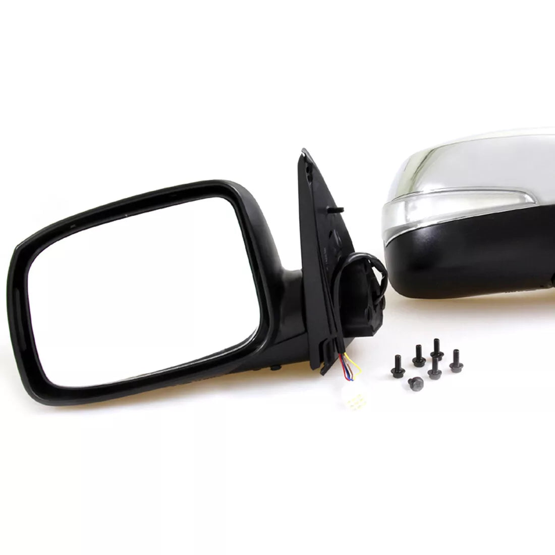Chrome Electric LED Door Wing Mirrors x2 for Isuzu D-Max2008-2012