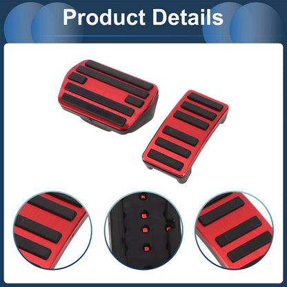 2 x Foot Accelerator Pedal Covers for Ford Mustang Mach-E (2021-2025) Red