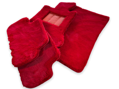 Red Sheepskin Floor Mats for Rolls Royce Phantom (2003-2016)