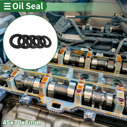 Oil Seal 45x70x8mm NBR Rotary Shaft Seal Black High Pressure for Make Model
