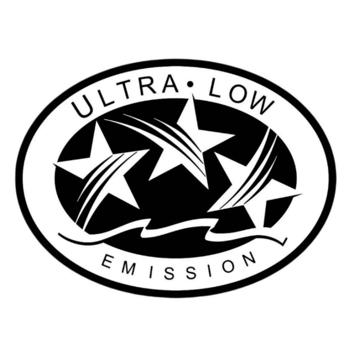 Ultra Low Emission 3 Star California DOT Outboard Graphic Sticker Decal - White