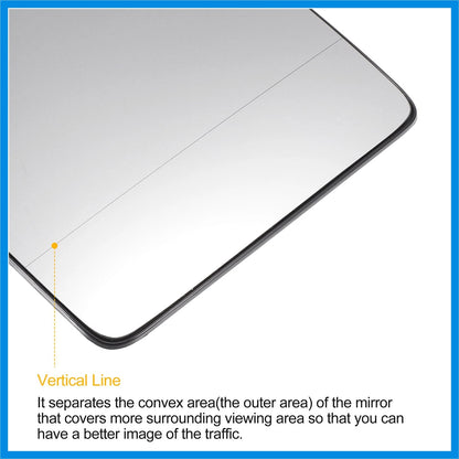 Heated Right Passenger Side Mirror Glass with Backing Plate for Jeep