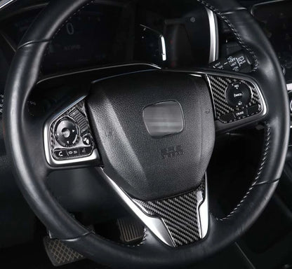 For 2017-2018 Honda CRV Carbon Fiber Steering Wheel Remote Control Sticker Trim